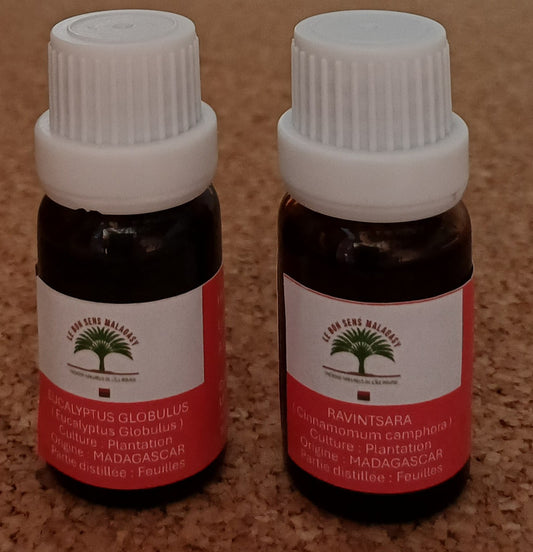 Duo Confort Hivernal : Ravintsara et Eucalyptus Globulus 100% Madagascar
